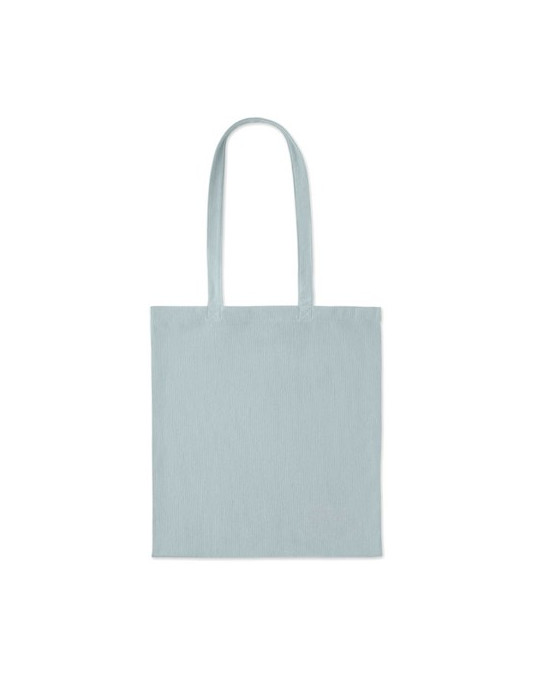 CORDY B Sac shopping en velours côtelé Couleurs : bleu bébé marquage laser ultra précis