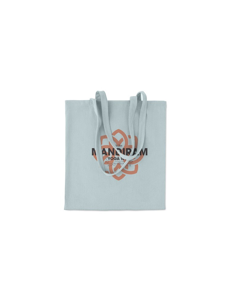 CORDY B Sac shopping en velours côtelé Couleurs : bleu bébé personnalisation rapide en France