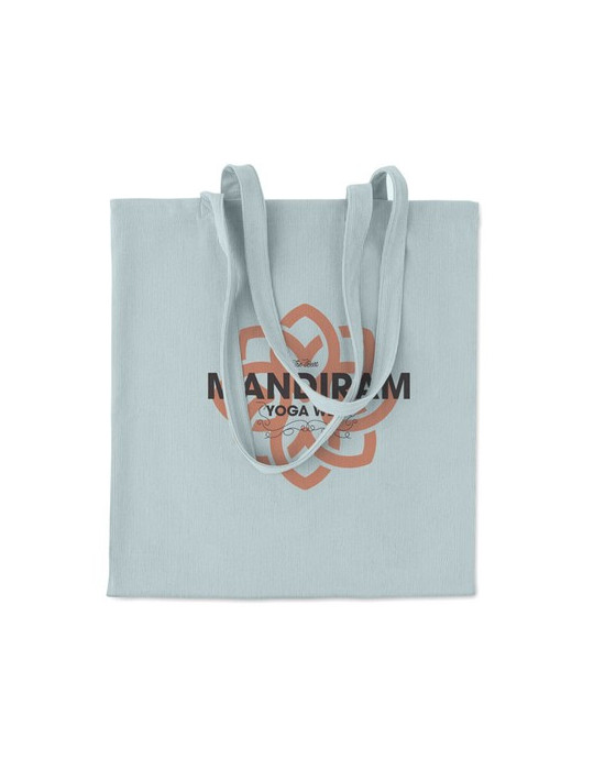 CORDY B Sac shopping en velours côtelé Couleurs : bleu bébé personnalisation rapide en France