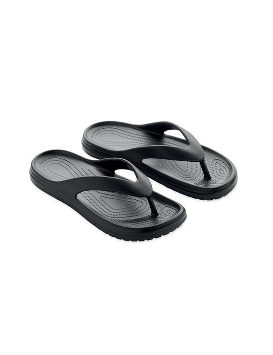 EVASLIP Tongs en EVA. Taille 42/43. Couleurs : noir personnalisable avec votre logo