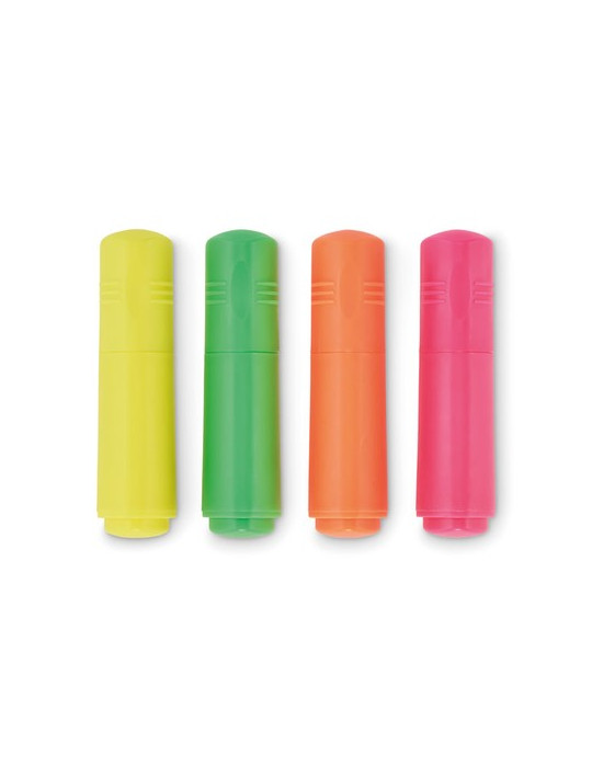HIGH4 Set de surligneurs Couleurs : beige personnalisable avec votre logo