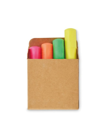 HIGH4 Set de surligneurs Couleurs : beige cadeau entreprise pas cher