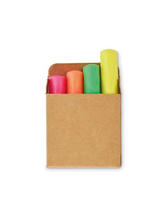 HIGH4 Set de surligneurs Couleurs : beige cadeau entreprise pas cher