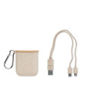 CABSTRA Set de câbles dans un boîtier Couleurs : beige personnalisable avec votre logo