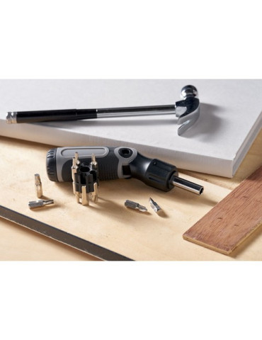 BEND ME Tournevis multi-embouts Couleurs : gris marquage laser ultra précis