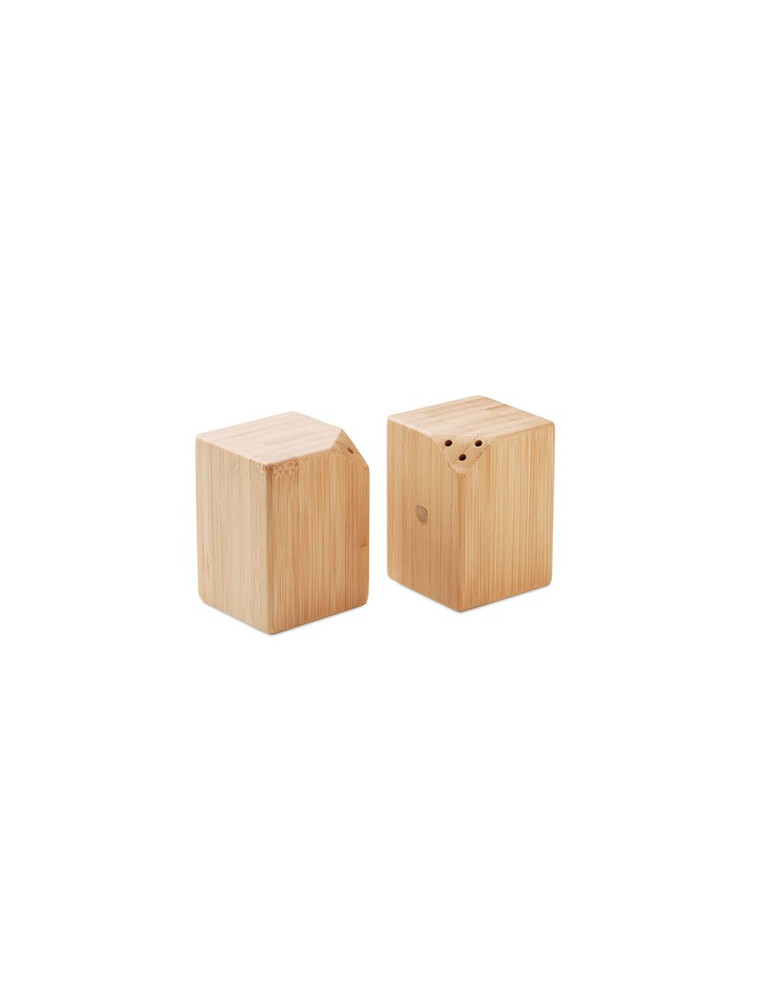 BOTH Set sel et poivre en bambou Couleurs : bois