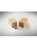 BOTH Set sel et poivre en bambou Couleurs : bois cadeau entreprise pas cher