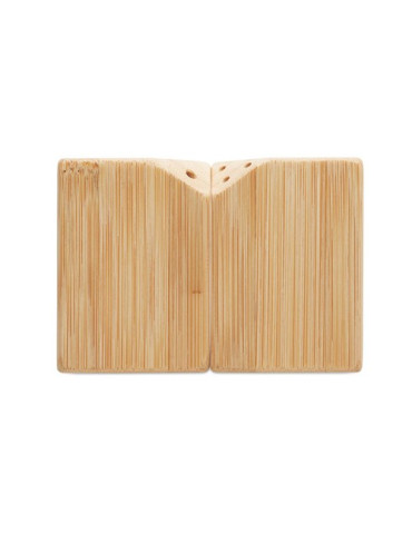 BOTH Set sel et poivre en bambou Couleurs : bois goodies publicitaire événementiel
