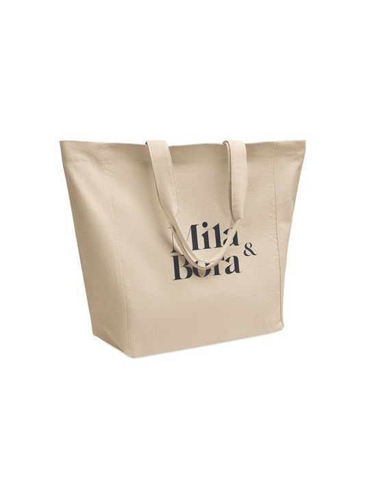 PURI Sac shopping en coton Couleurs : beige goodies publicitaire événementiel