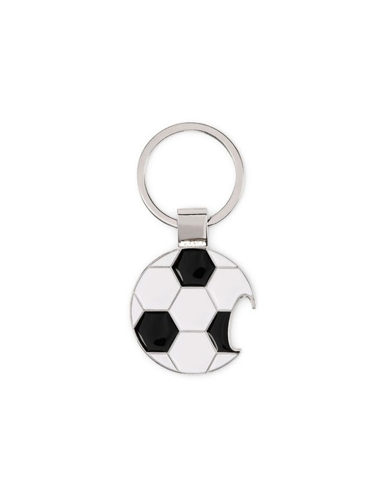 OPEN GOAL Porte-clé football décapsuleur Couleurs : blanc personnalisable avec votre logo