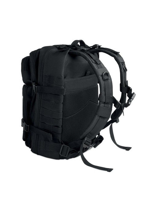 CARRYCONFI Sac à dos 600D RPET Couleurs : noir personnalisable avec votre logo