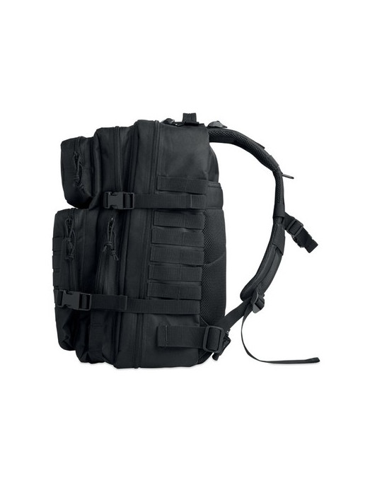 CARRYCONFI Sac à dos 600D RPET Couleurs : noir objet promotionnel éco-responsable