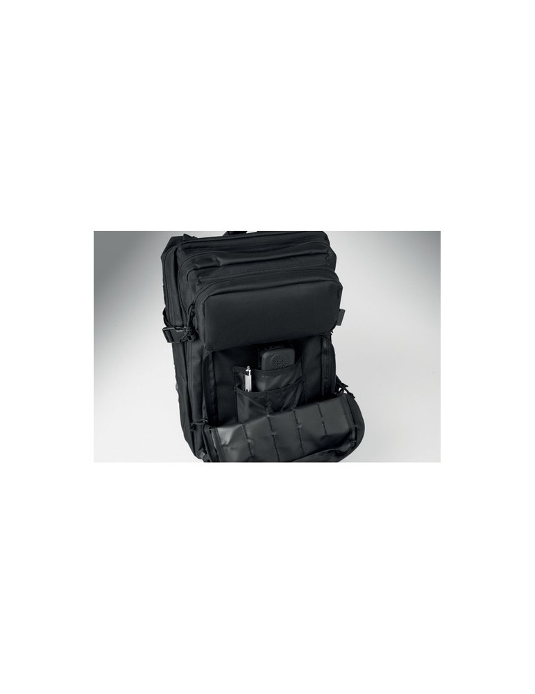 CARRYCONFI Sac à dos 600D RPET Couleurs : noir accessoire événementiel unique