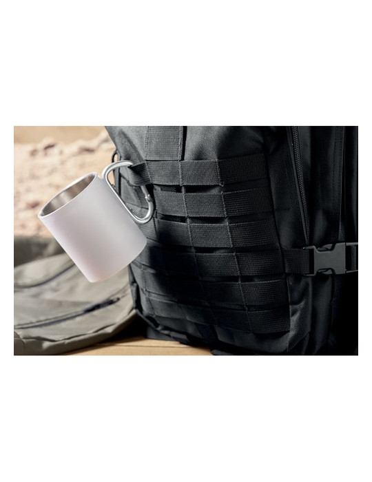 CARRYCONFI Sac à dos 600D RPET Couleurs : noir cadeau client original