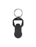 CLAVE Porte-clés décapsuleur Couleurs : noir objet promotionnel éco-responsable