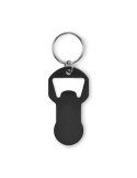 CLAVE Porte-clés décapsuleur Couleurs : noir objet publicitaire robuste