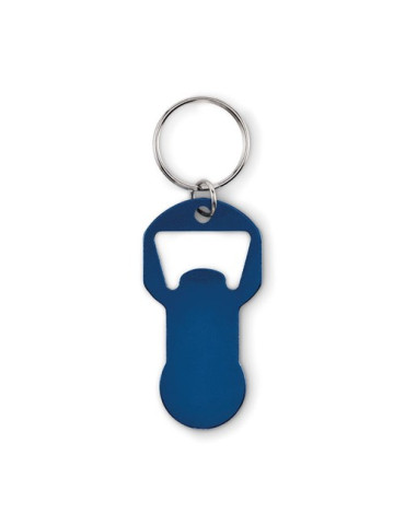 CLAVE Porte-clés décapsuleur Couleurs : bleu marine impression logo haute qualité