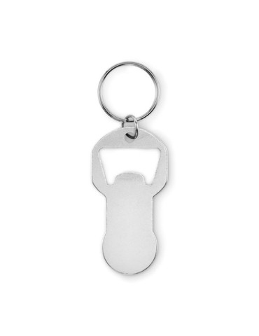 CLAVE Porte-clés décapsuleur Couleurs : argenté marquage couleur éclatante