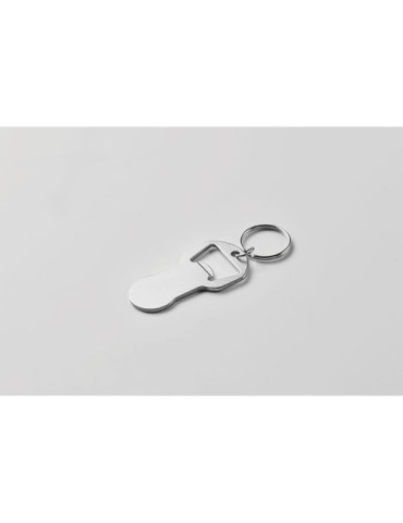 CLAVE Porte-clés décapsuleur Couleurs : argenté personnalisation sur mesure