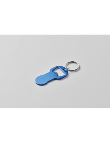 CLAVE Porte-clés décapsuleur Couleurs : bleu objet promo petit budget