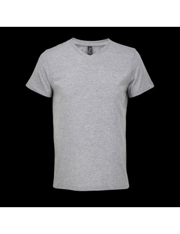 REGENT V TEE-SHIRT COL Taille textile : M Couleurs : gris chiné objet promotionnel éco-responsable