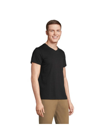 REGENT V TEE-SHIRT COL Taille textile : 3XL Couleurs : noir profond personnalisable avec votre logo