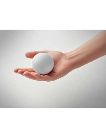 FUNBALL Balle rebondissante caoutchouc Couleurs : blanc objet promotionnel éco-responsable