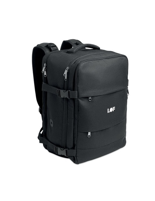 FLYHIGH Sac à dos taille cabine Couleurs : noir marquage laser ultra précis