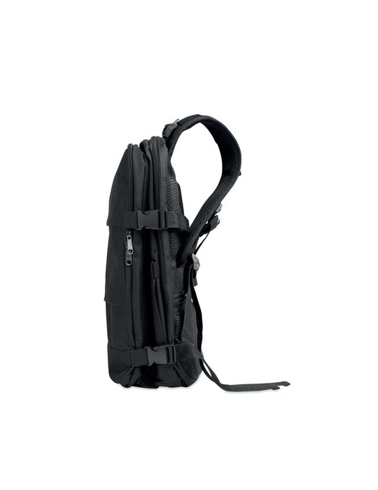 FLYHIGH Sac à dos taille cabine Couleurs : noir objet promotionnel éco-responsable