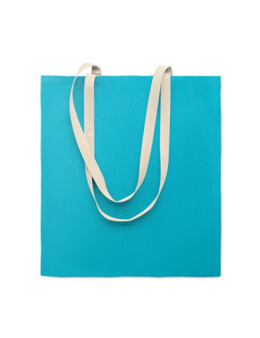 ZEVRA COLOUR Sac shopping en coton Couleurs : turquoise objet promotionnel éco-responsable