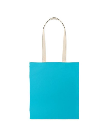 ZEVRA COLOUR Sac shopping en coton Couleurs : turquoise objet promo petit budget