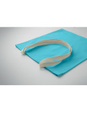 ZEVRA COLOUR Sac shopping en coton Couleurs : turquoise cadeau collaborateur premium
