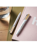 ALUBA Stylo à bille twist Couleurs : blanc personnalisable avec votre logo