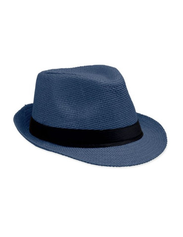 BOOWIE Chapeau de paille Couleurs : bleu personnalisable avec votre logo