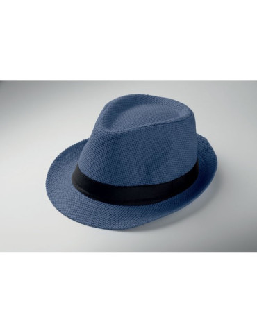 BOOWIE Chapeau de paille Couleurs : bleu accessoire événementiel unique