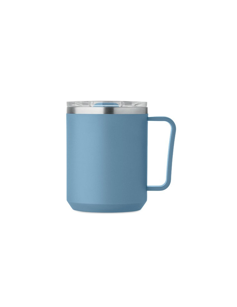 COCOA Mug double paroi 400ml Couleurs : bleu pétrole objet publicitaire robuste