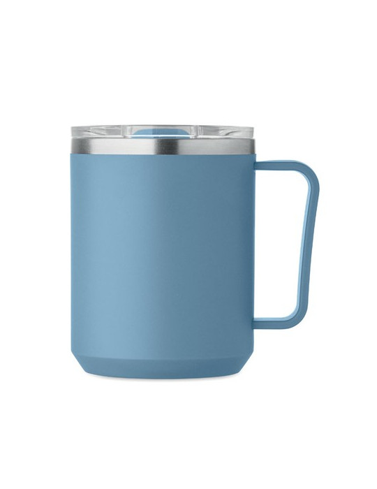 COCOA Mug double paroi 400ml Couleurs : bleu pétrole objet publicitaire robuste
