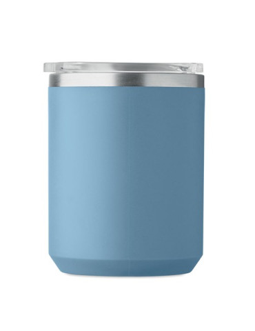 COCOA Mug double paroi 400ml Couleurs : bleu pétrole personnalisable avec votre logo