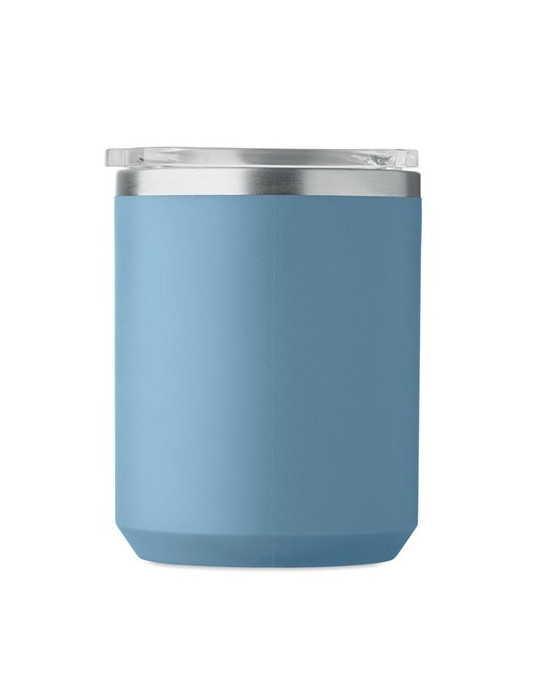 COCOA Mug double paroi 400ml Couleurs : bleu pétrole personnalisable avec votre logo