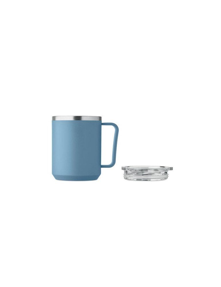 COCOA Mug double paroi 400ml Couleurs : bleu pétrole cadeau client original