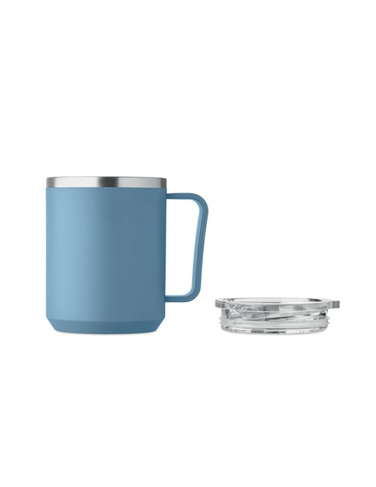 COCOA Mug double paroi 400ml Couleurs : bleu pétrole cadeau client original
