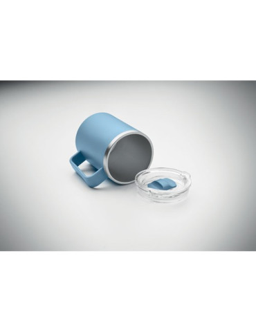 COCOA Mug double paroi 400ml Couleurs : bleu pétrole personnalisation sur mesure