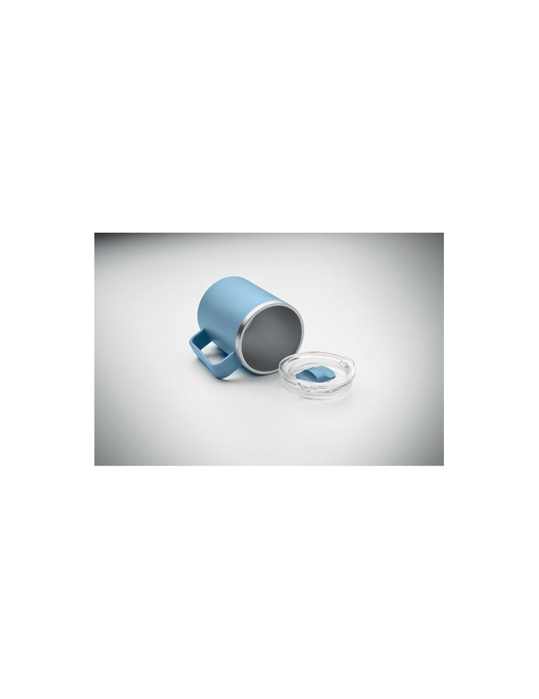 COCOA Mug double paroi 400ml Couleurs : bleu pétrole personnalisation sur mesure