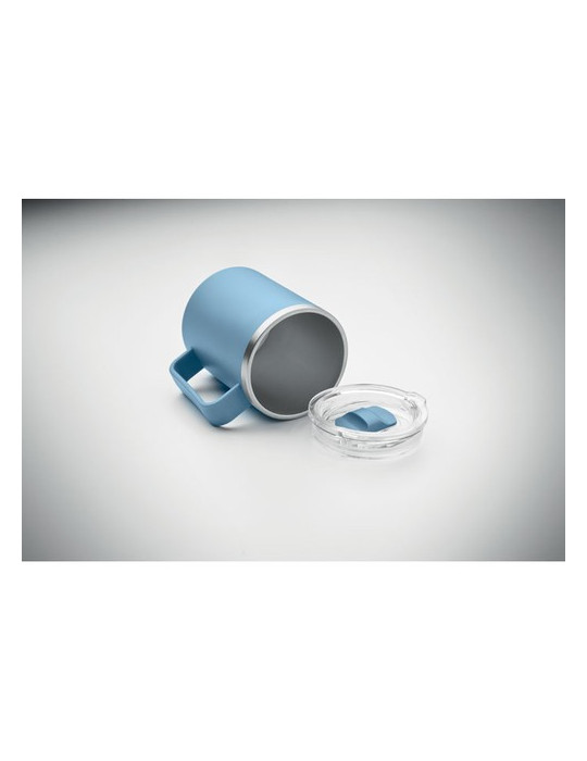 COCOA Mug double paroi 400ml Couleurs : bleu pétrole personnalisation sur mesure