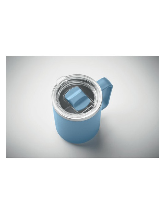 COCOA Mug double paroi 400ml Couleurs : bleu pétrole goodies publicitaire durable