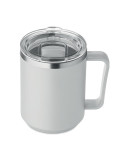 COCOA Mug double paroi 400ml Couleurs : gris marquage laser ultra précis