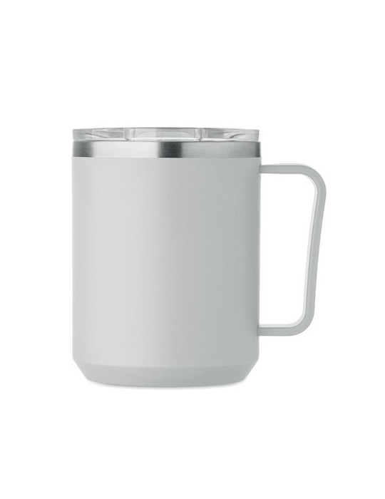 COCOA Mug double paroi 400ml Couleurs : gris cadeau client original