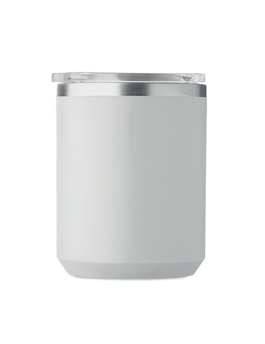 COCOA Mug double paroi 400ml Couleurs : gris objet promo petit budget