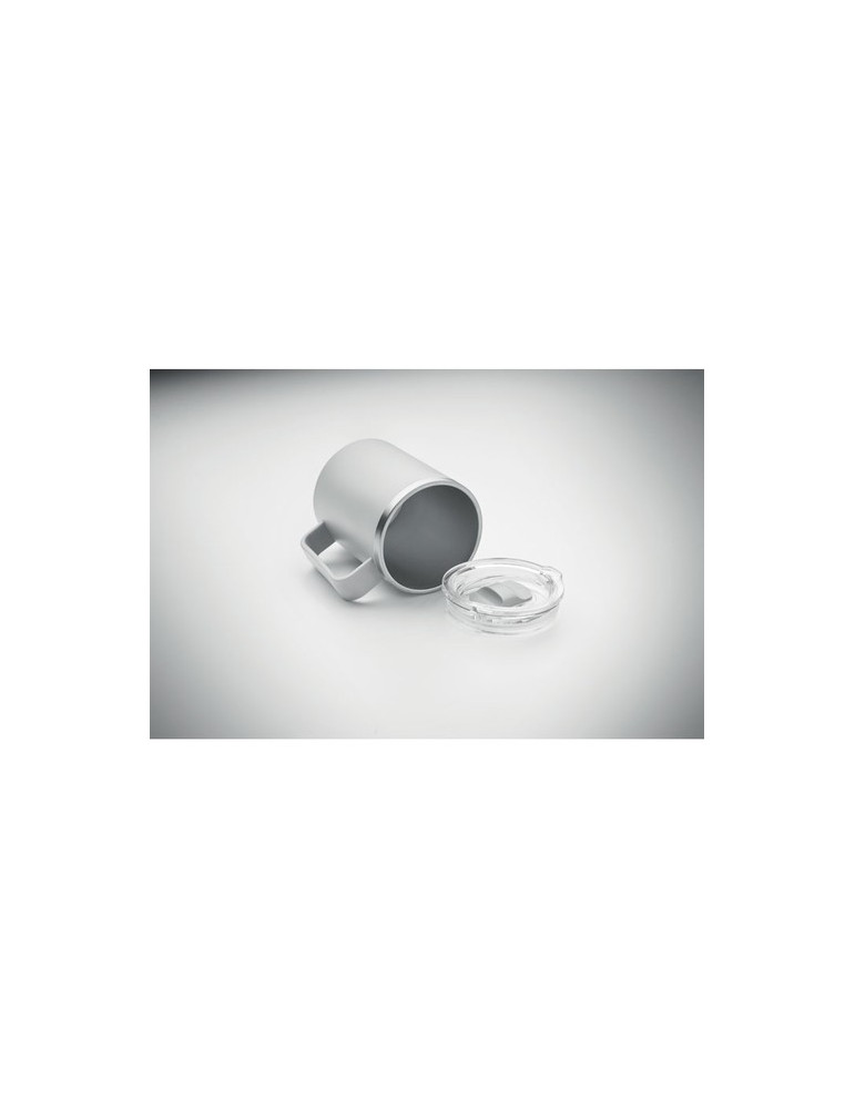 COCOA Mug double paroi 400ml Couleurs : gris objet publicitaire robuste