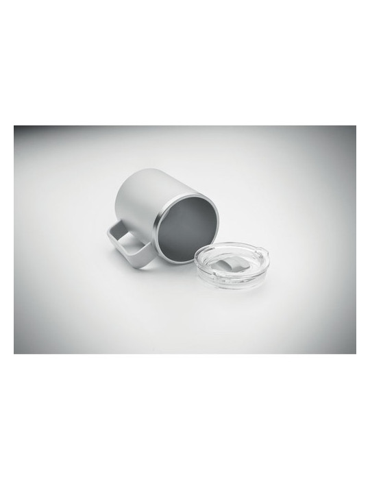 COCOA Mug double paroi 400ml Couleurs : gris objet publicitaire robuste